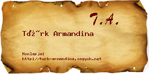 Türk Armandina névjegykártya